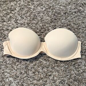 PINK Victoria's Secret Cream Strapless Push-up Bra